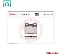 BREMBO P 59 018 Brake pad set