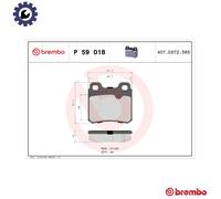 BREMBO P 59 018 Brake pad set