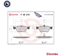 BRAKE PAD SET DISC BRAKE P 59 019 FOR HOLDEN VAUXHALL CALIBRA OMEGA SAAB
