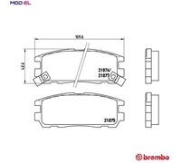 BREMBO P 59 021 Brake pad set