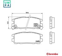 BREMBO P 59 021 Brake pad set