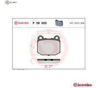 BREMBO P 59 025 Brake pad set