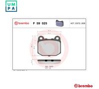 BREMBO P 59 025 Brake pad set