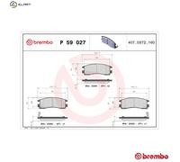 BREMBO P 59 027 Brake pad set
