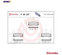 BREMBO P 59 027 Brake pad set