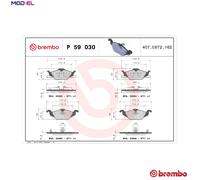 BREMBO P 59 030 Brake pad set