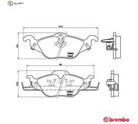 BREMBO P 59 030 Brake pad set