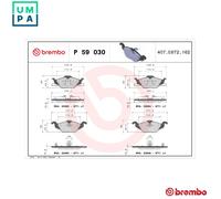 BREMBO P 59 030 Brake pad set