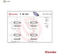 Brake Pads Set fits VAUXHALL ZAFIRA A 1.6 Rear 99 to 05 Brembo 09117717 9195147