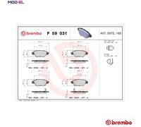 Brake Pads Set fits VAUXHALL ZAFIRA A 1.6 Rear 99 to 05 Brembo 09117717 9195147