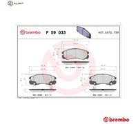 BREMBO P 59 033 Brake pad set