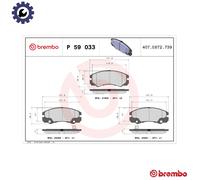 BREMBO P 59 033 Brake pad set