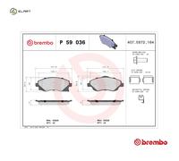 Brembo Brake Pad Set Front With Caliper Screws Fits Opel Combo Corsa Vauxhall