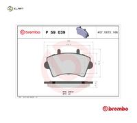 BRAKE PAD SET DISC BRAKE P 59 039 FOR RENAULT MASTER/II/Platform/Chassis/Van