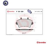 BREMBO P 59 039 Brake pad set