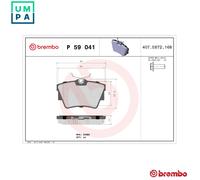 Brake Pads Set fits OPEL VIVARO A 2.5D Rear 03 to 14 Brembo 1605199 93192389 New