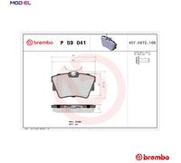 BRAKE PAD SET DISC BRAKE P 59 041 FOR RENAULT TRAFIC/III/Van/Bus/Rodeo FIAT