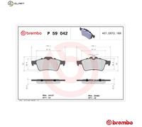 BREMBO P 59 042X Brake pad set