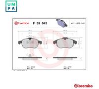 BREMBO P 59 043 Brake pad set
