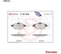 BREMBO P 59 043 Brake pad set