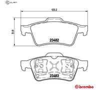 BREMBO P 59 044 Brake pad set