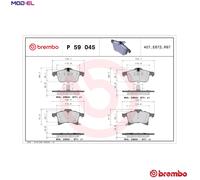 Brembo Brake Pads P59045 – Front Disc – Set of 4 for OPEL and Chevrolet