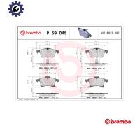 Brembo Brake Pads P59045 – Front Disc – Set of 4 for OPEL and Chevrolet