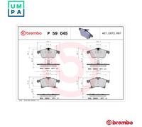 Brembo Brake Pads P59045 – Front Disc – Set of 4 for OPEL and Chevrolet