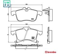 Brake pads P 59 045X BREMBO for OPEL CHEVROLET