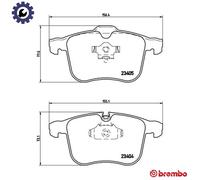 Brembo Brake Pad Set P 59 049 - Front, 4x Pads, Prepared for Wear Indicator