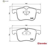 Brembo Brake Pad Set P 59 049 - Front, 4x Pads, Prepared for Wear Indicator