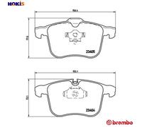 Brembo Brake Pad Set P 59 049 - Front, 4x Pads, Prepared for Wear Indicator