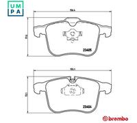 Brembo Brake Pad Set P 59 049 - Front, 4x Pads, Prepared for Wear Indicator