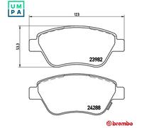 Brembo Front Brake Pads P59051 – Set of 4 for Opel, Fiat