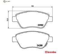 Brembo Front Brake Pads P59051 – Set of 4 for Opel, Fiat