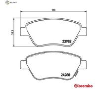 BRAKE PAD SET DISC BRAKE P 59 051 FOR OPEL A 13 DTC/Z 13 DTJ 1.2L 4cyl CORSA D