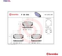 Brembo Brake Pad Set P 59 054 – Front – Fits Vauxhall Insignia & Saab 9-5