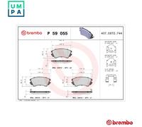 BREMBO P 59 055X Brake pad set