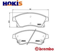 Brake pads P 59 076X BREMBO for OPEL CHEVROLET