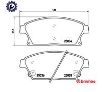 Brake pads P 59 077X BREMBO for OPEL CHEVROLET VAUXHALL CADILLAC
