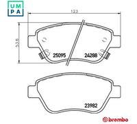 Brake pads P 59 081 BREMBO for OPEL ADAM