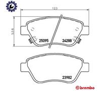 BRAKE PAD SET DISC BRAKE P 59 081 FOR VAUXHALL OPEL D10/B10XFT 1.0L 3cyl ADAM