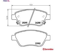 Brake pads P 59 081 BREMBO for OPEL ADAM