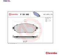 BRAKE PAD SET DISC BRAKE P 59 082 FOR RENAULT TRAFIC/III/Platform/Chassis/Bus