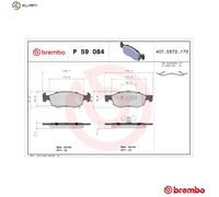 Brembo P59084 Brake Pad Set Replacement Fits Vauxhall Corsavan 1.2 1.3 CDTi