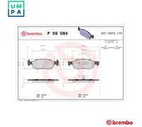 BREMBO P 59 084 Brake pad set