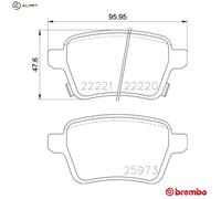 Brake pads P 59 086 BREMBO for OPEL ADAM CORSA E CORSA E Hatchback Van