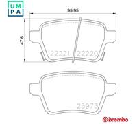 BREMBO P 59 086 Brake pad set