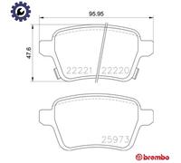 Brembo Brake Pad Set P 59 086 - Rear - Fits Opel Adam, Corsa E (Vauxhall)