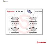 BREMBO P 59 089 Brake pad set